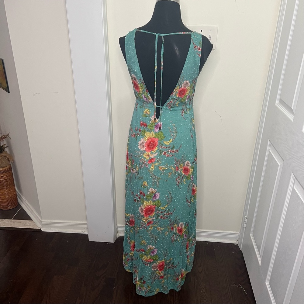 Love Stitch Beautiful liberty Floral Cut out High Low Maxi Dress Size Small